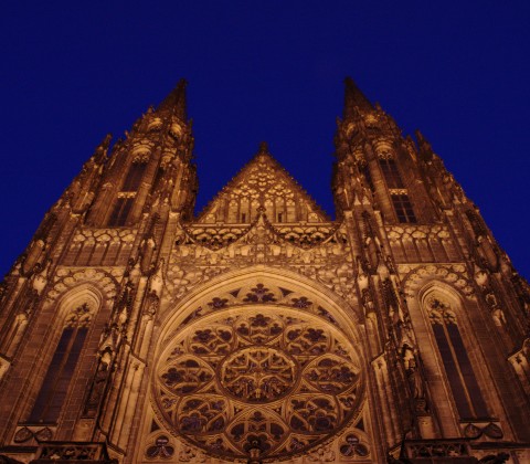 The Prague Cathedral at Night
